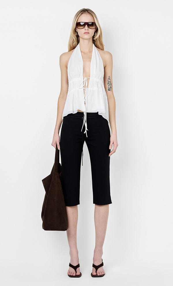 LYNNA HALTER TOP - WHITE
