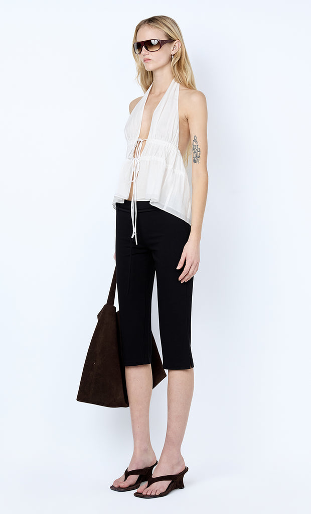 LYNNA HALTER TOP - WHITE