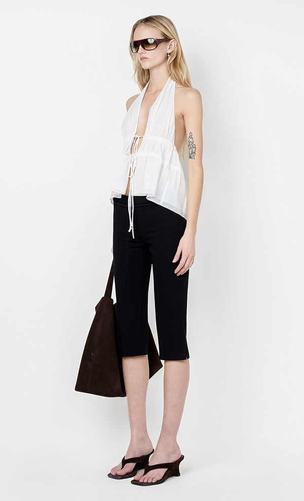 LYNNA HALTER TOP - WHITE