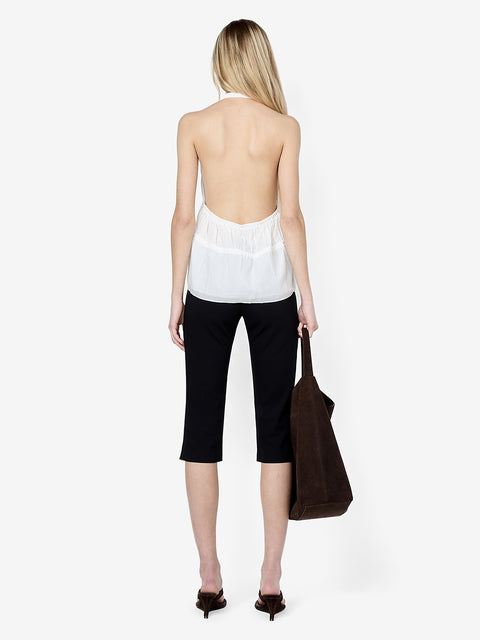 LYNNA HALTER TOP - WHITE