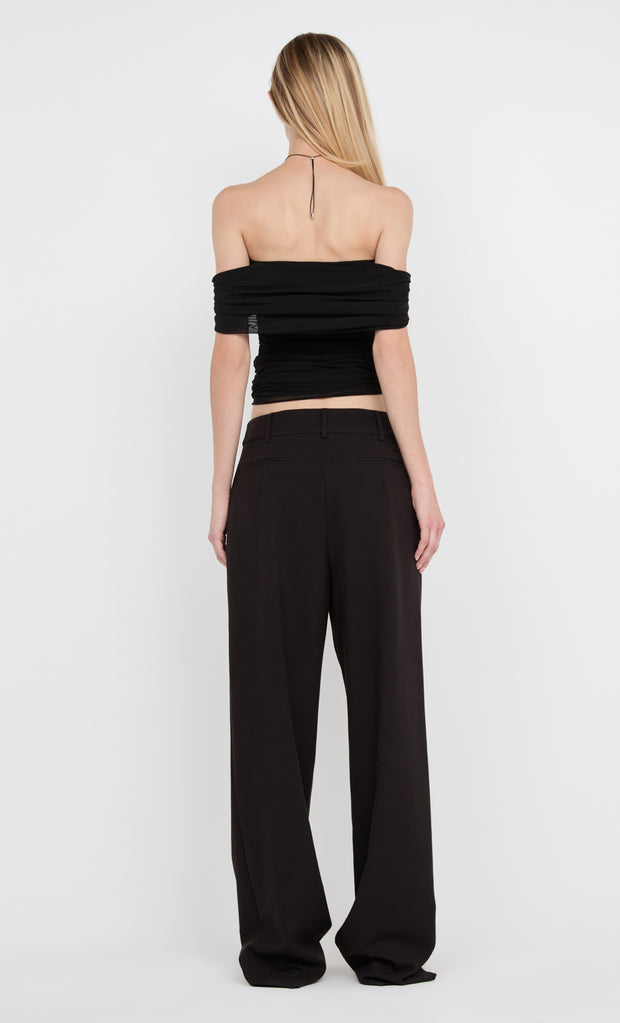 CAMILLE OFFSHOULDER TOP - BLACK