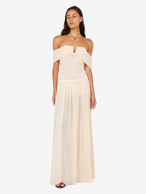 CAMILLE MAXI SKIRT - PEACH