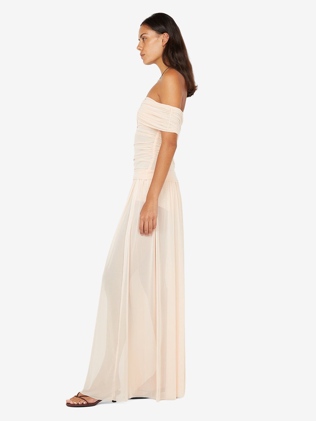 CAMILLE MAXI SKIRT - PEACH