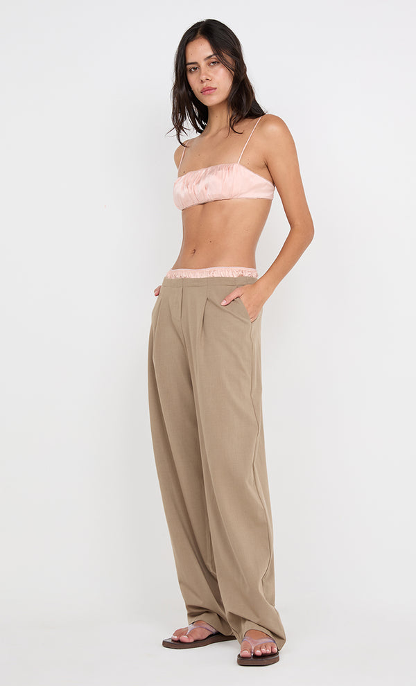 JAI CONTRAST PANT - TAUPEE/PEACH