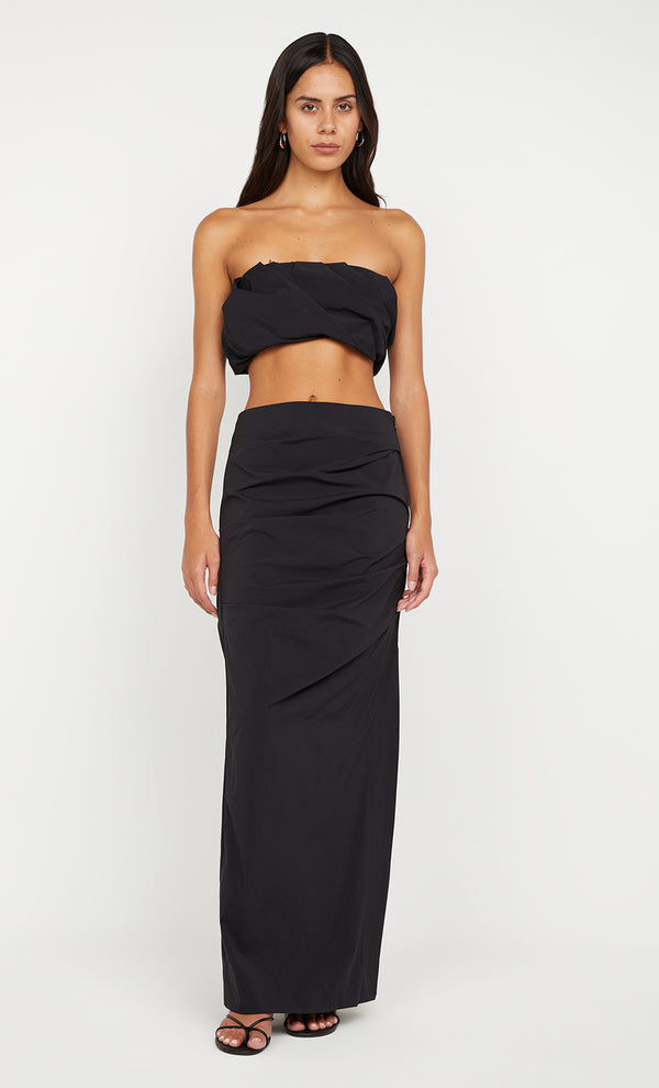 DOMENIC CROPPED BUBBLE TOP - BLACK
