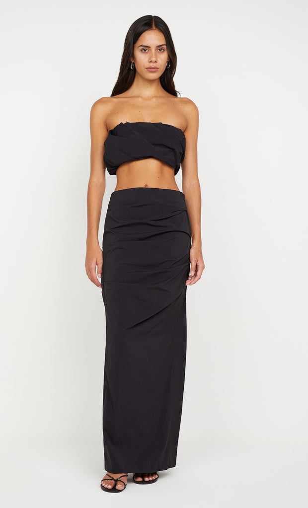 DOMENIC CROPPED BUBBLE TOP - BLACK