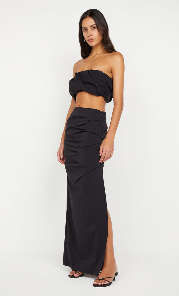 DOMENIC CROPPED BUBBLE TOP - BLACK