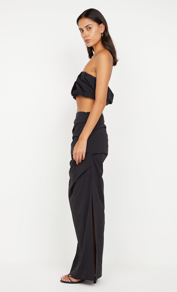 DOMENIC CROPPED BUBBLE TOP - BLACK