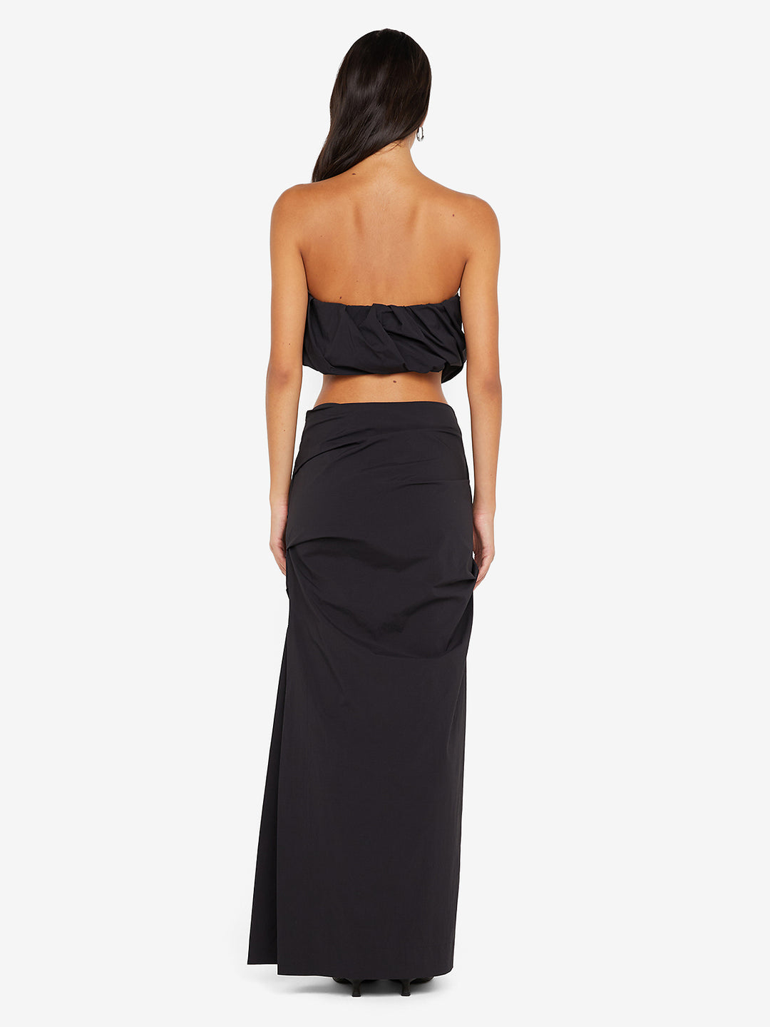 DOMENIC CROPPED BUBBLE TOP - BLACK