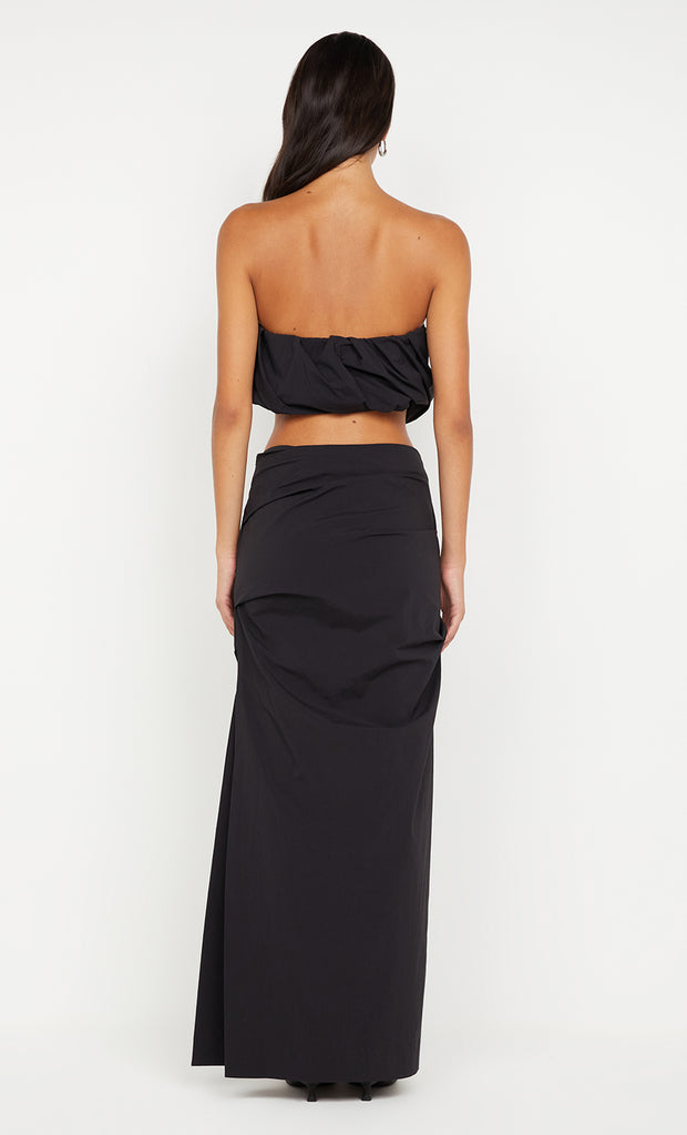 DOMENIC CROPPED BUBBLE TOP - BLACK