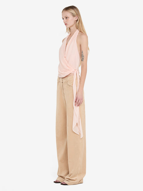 CELYSE HALTER TOP - PEACH