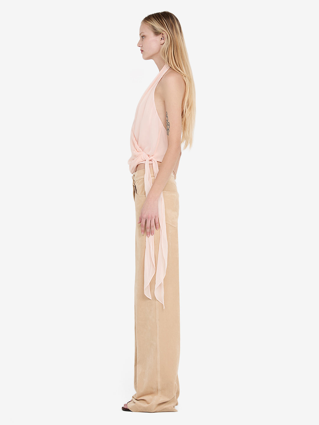 CELYSE HALTER TOP - PEACH