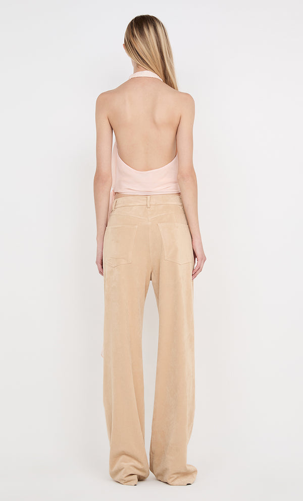 CELYSE HALTER TOP - PEACH