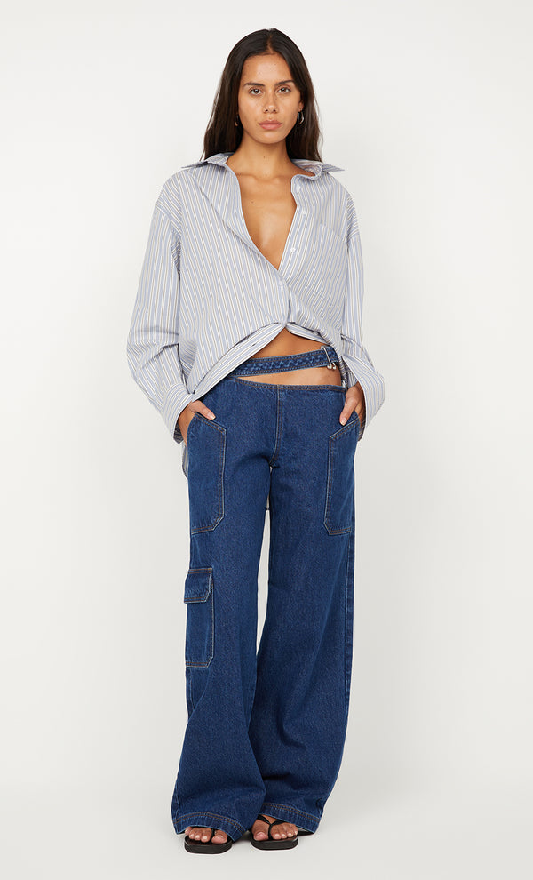 HUGH SHIRT - SKY BLUE STRIPE