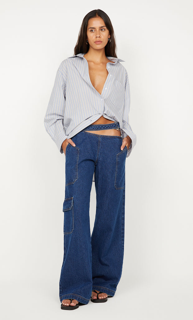 HUGH SHIRT - SKY BLUE STRIPE