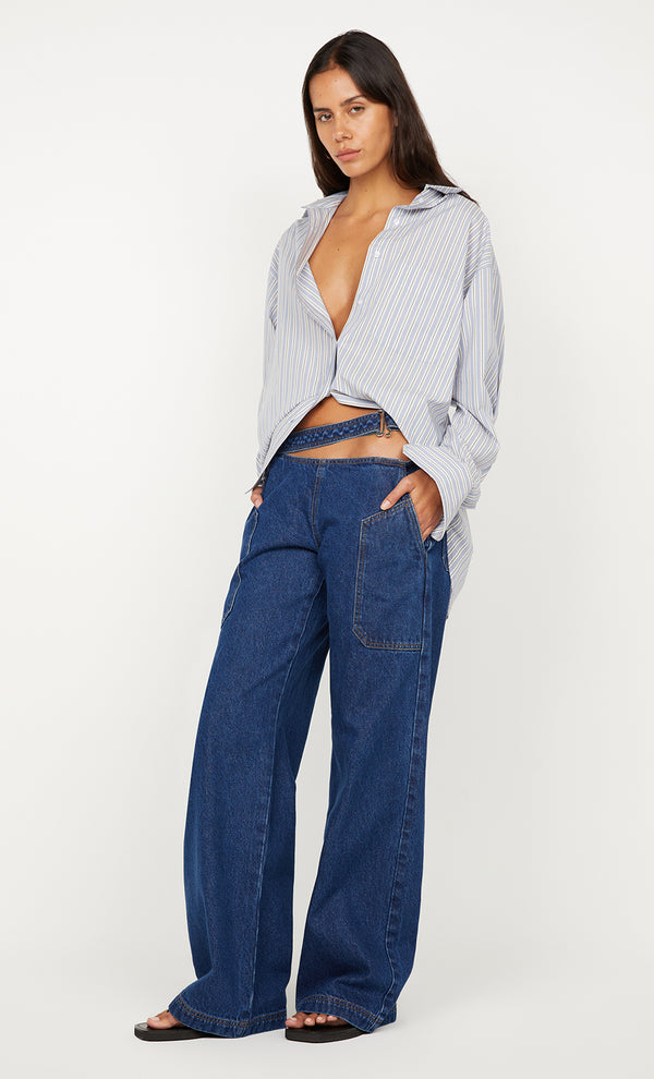 HUGH SHIRT - SKY BLUE STRIPE