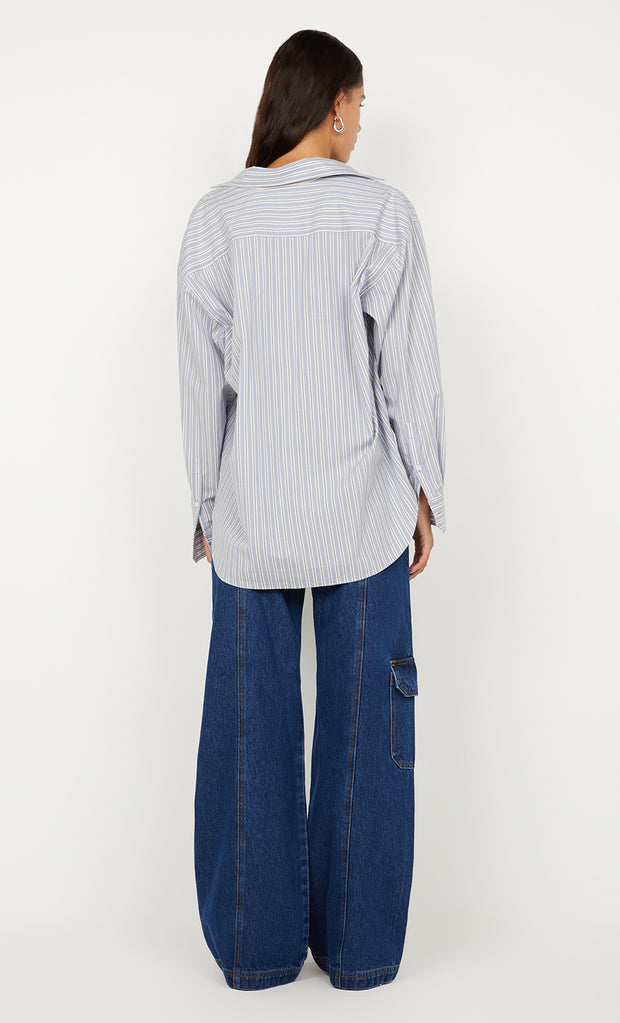 HUGH SHIRT - SKY BLUE STRIPE