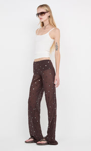 ARIELLE PANT - DARK CHOC SEQUIN