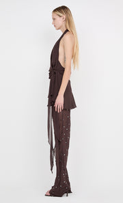 ARIELLE PANT - DARK CHOC SEQUIN