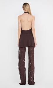 ARIELLE PANT - DARK CHOC SEQUIN