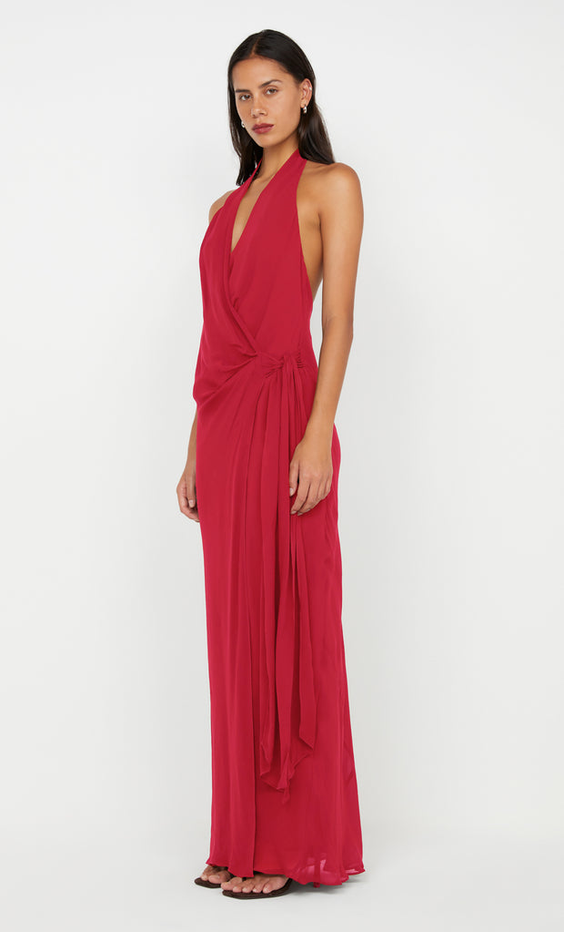 SONEVA WRAP DRESS - STRAWBERRY