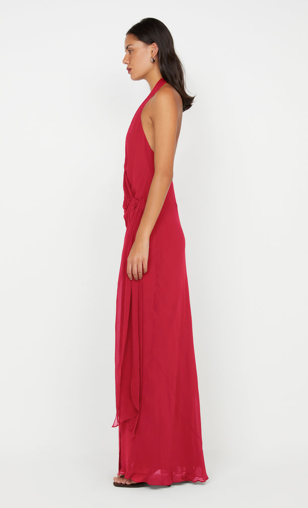 SONEVA WRAP DRESS - STRAWBERRY