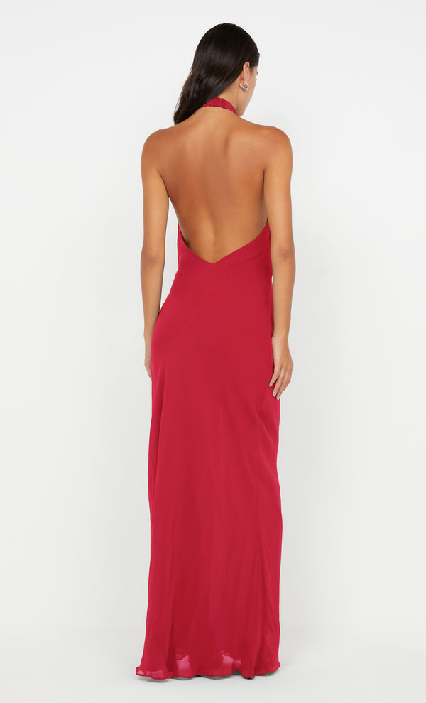 SONEVA WRAP DRESS - STRAWBERRY