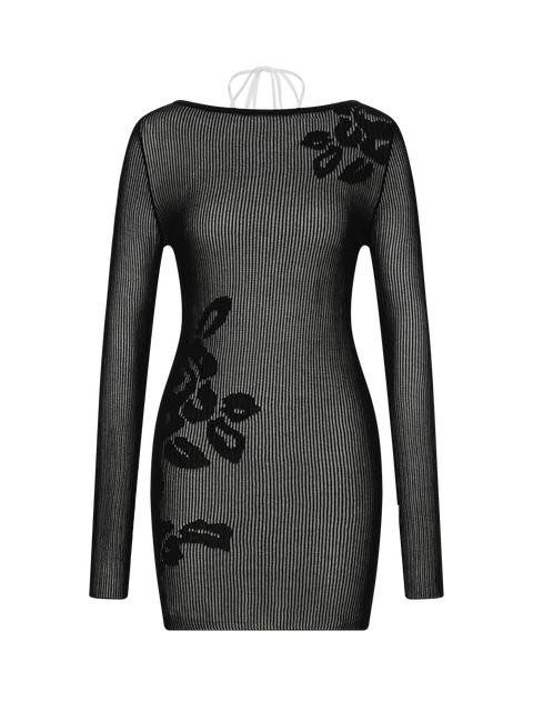 KORALI MINI DRESS - BLACK/IVORY