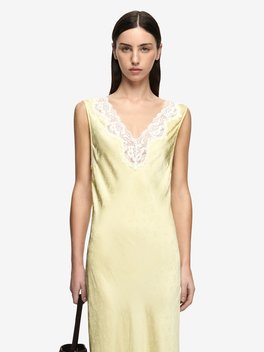 ZANA MAXI DRESS - LEMON CREAM/IVORY