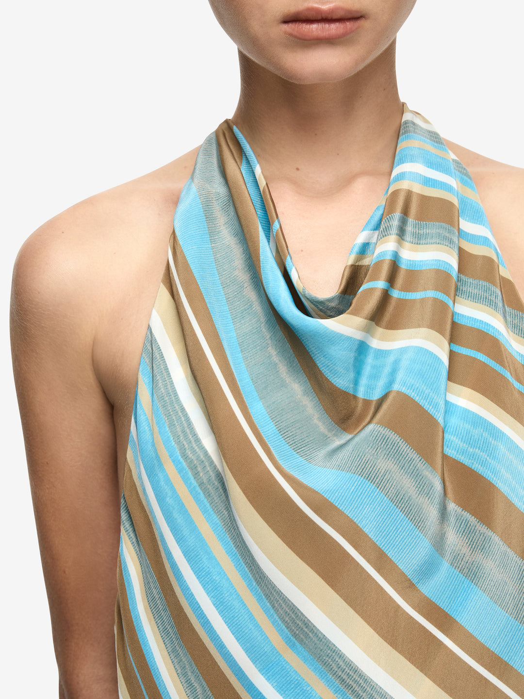 ELARIS MINI DRESS - SANDALWOOD STRIPE