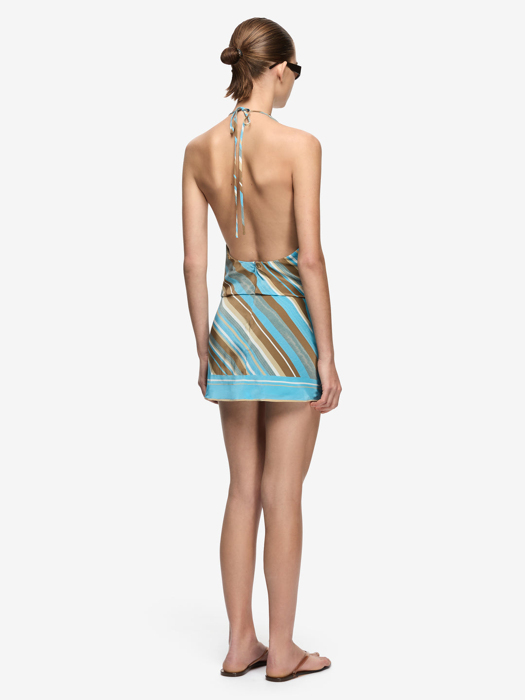 ELARIS MINI DRESS - SANDALWOOD STRIPE