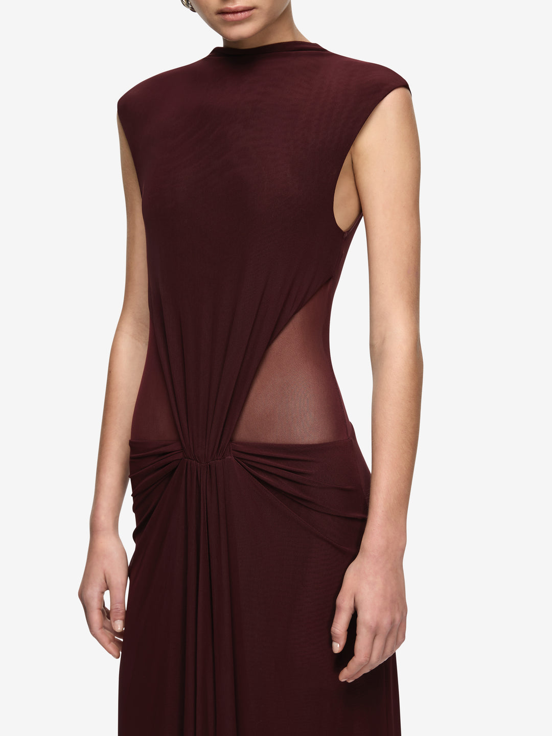 ODEA GATHERED MAXI DRESS - PLUM