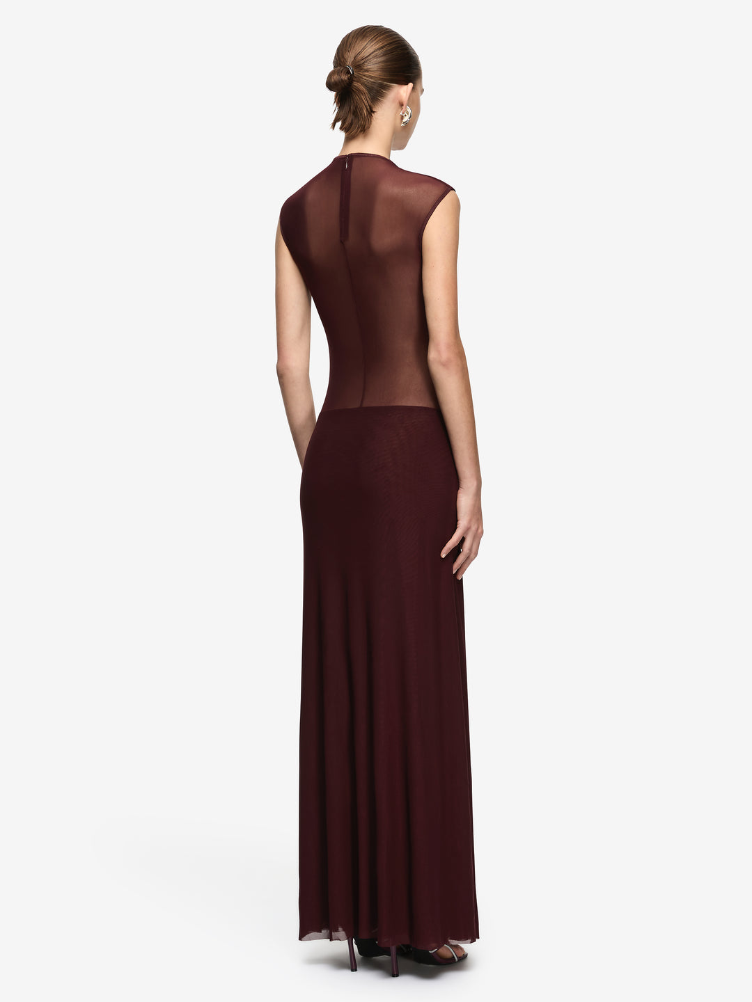 ODEA GATHERED MAXI DRESS - PLUM