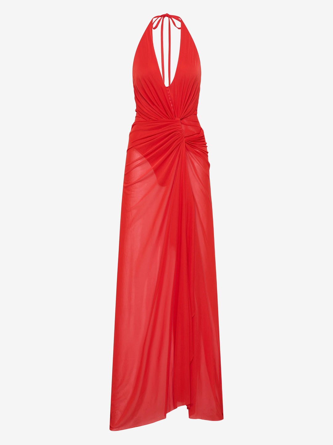 XANTHI V NECK MAXI DRESS - FLAME