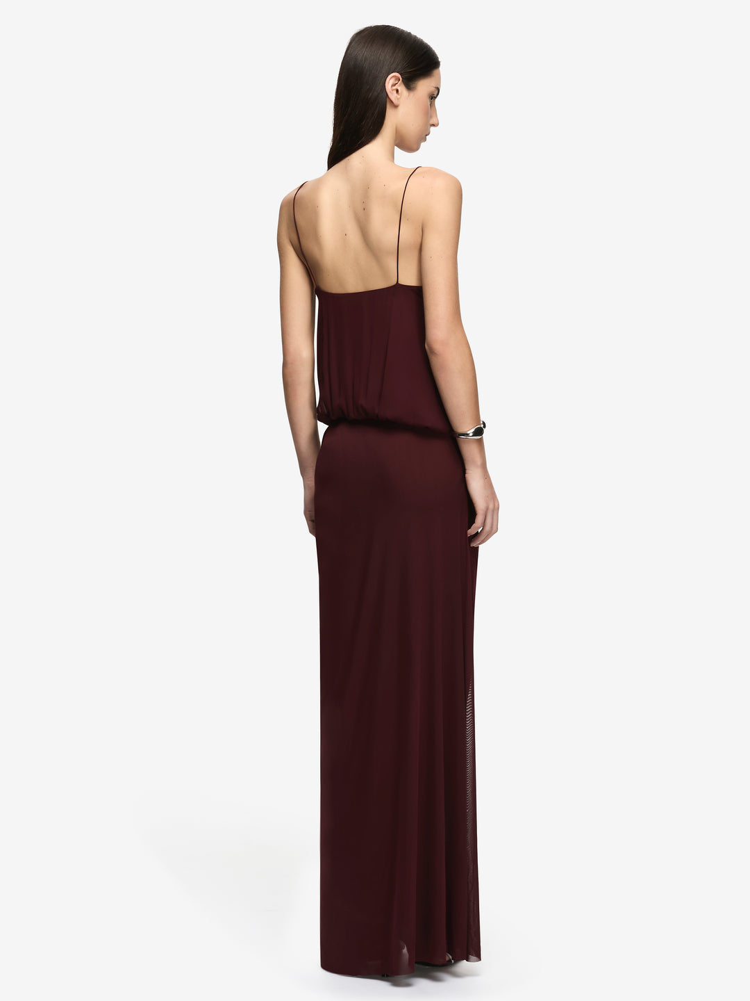 KORA BLOUSON MAXI DRESS - PLUM