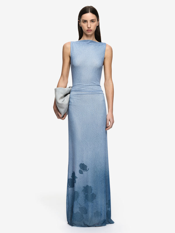 MUSA MAXI DRESS - DENIM FLORAL