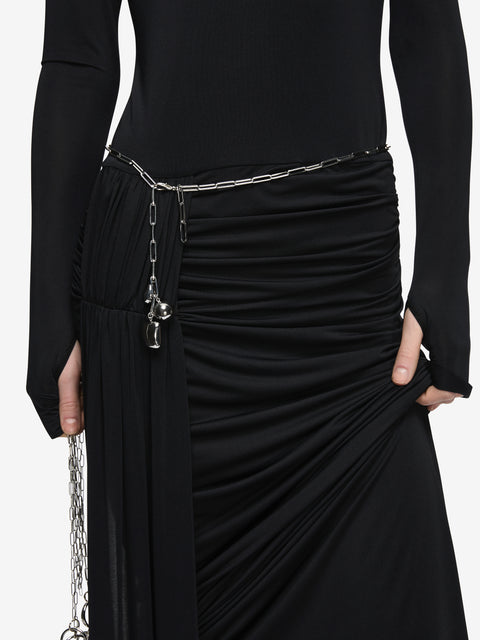 ANDREA LONG SLEEVE MAXI DRESS  - BLACK