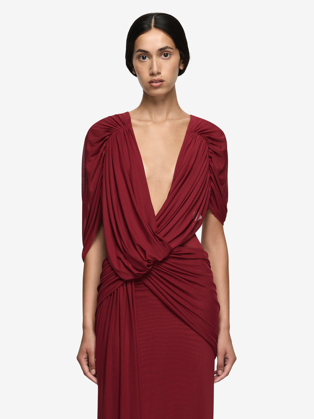 ARIANNA DRAPE MAXI DRESS - ROSETTE