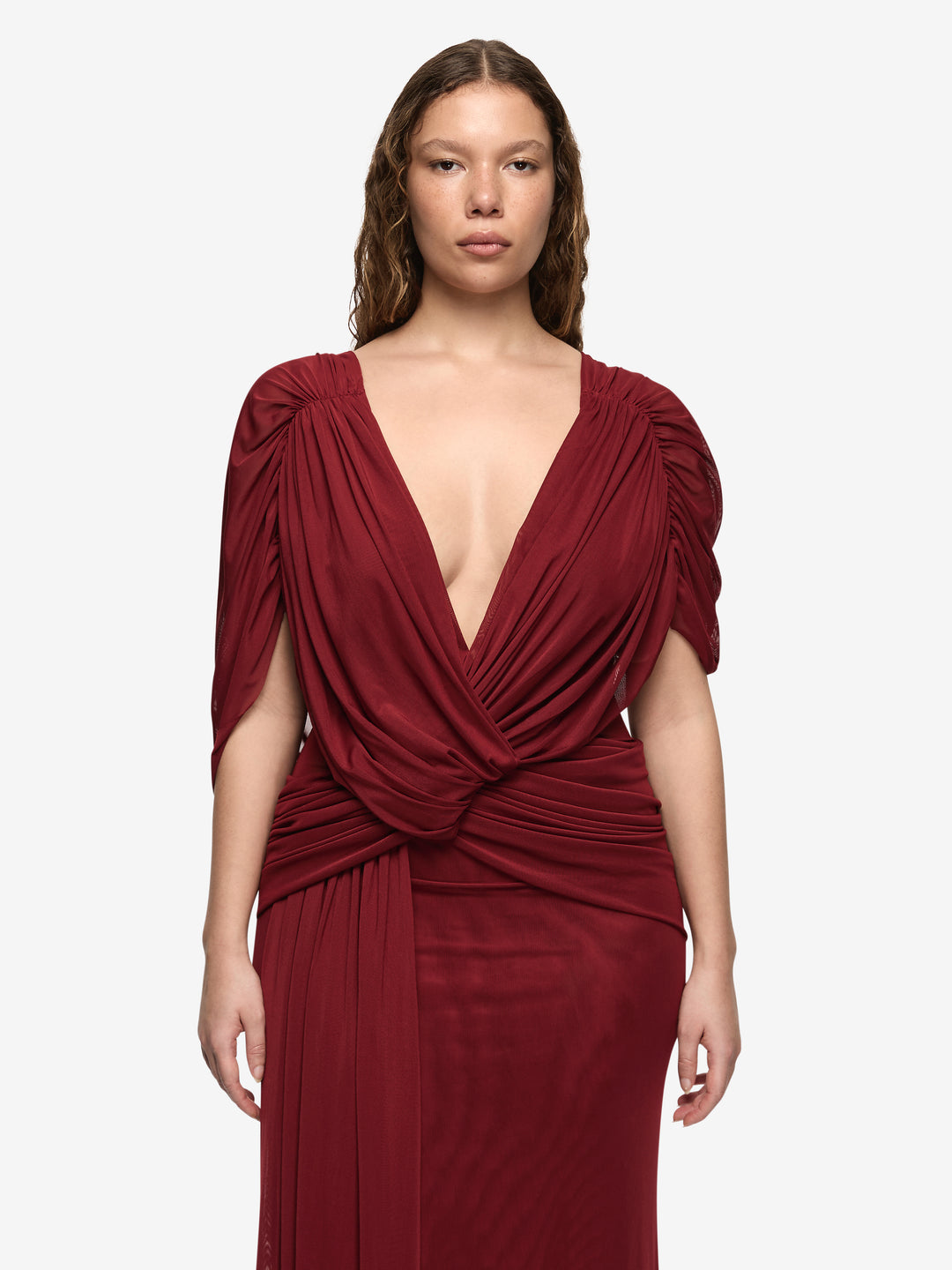ARIANNA DRAPE MAXI DRESS - ROSETTE