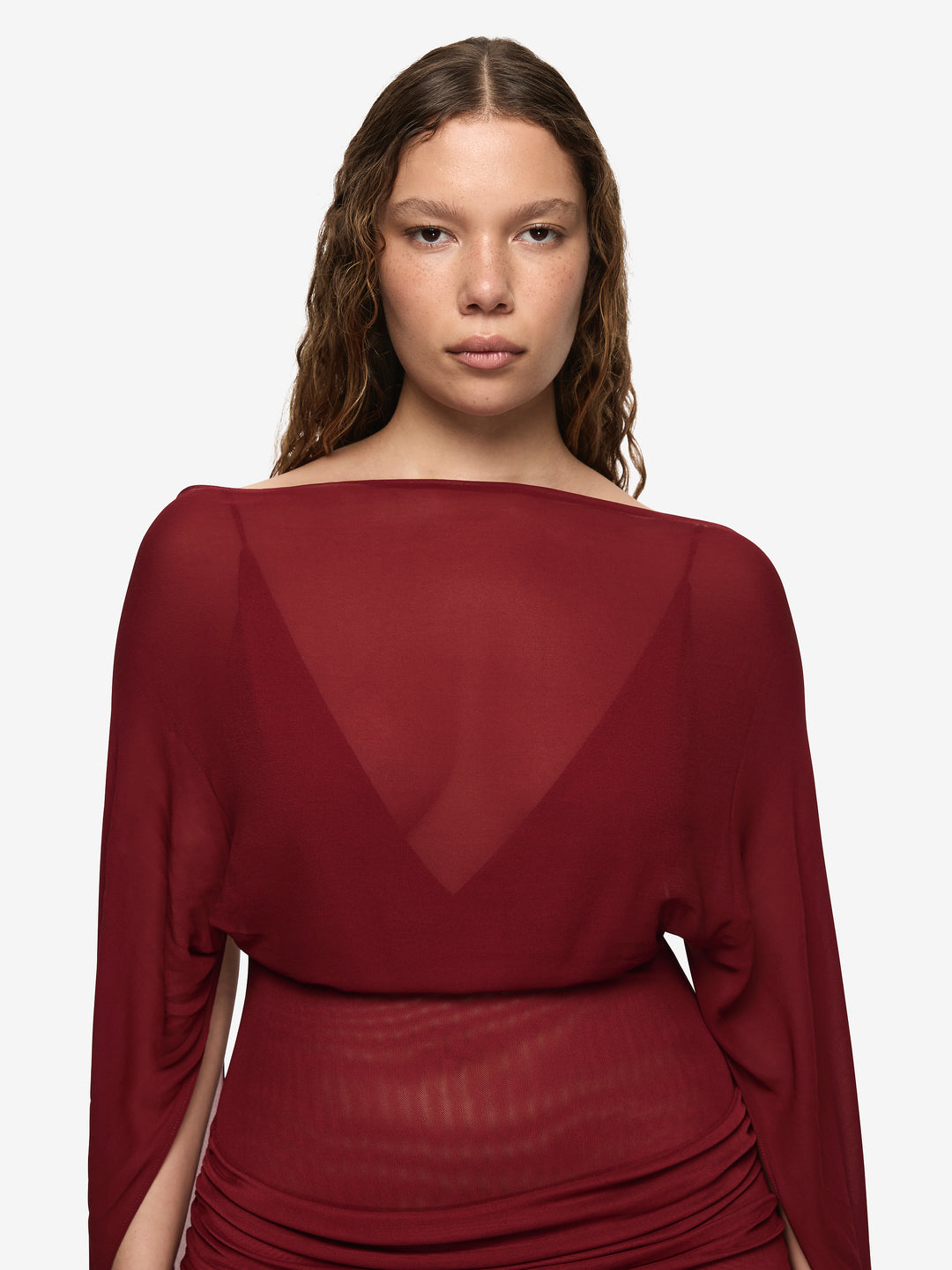 ADARA DRAPE MINI DRESS - ROSETTE