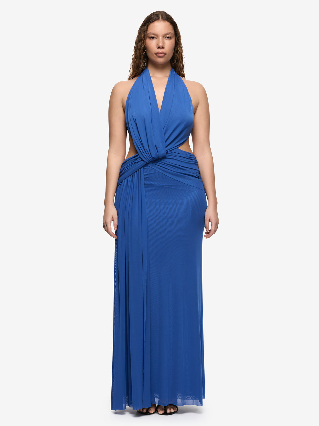 CHARLIZE HALTER MAXI DRESS - COBALT BLUE