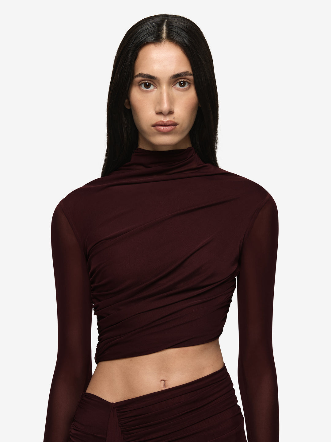 CONNI LONG SLEEVE MAXI DRESS - PLUM