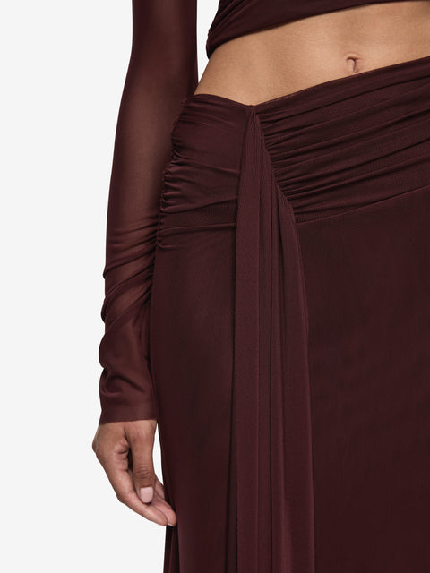CONNI LONG SLEEVE MAXI DRESS - PLUM