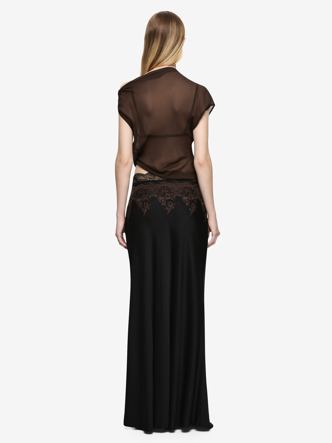 ORSINA DRAPE TOP - BITTER CHOC