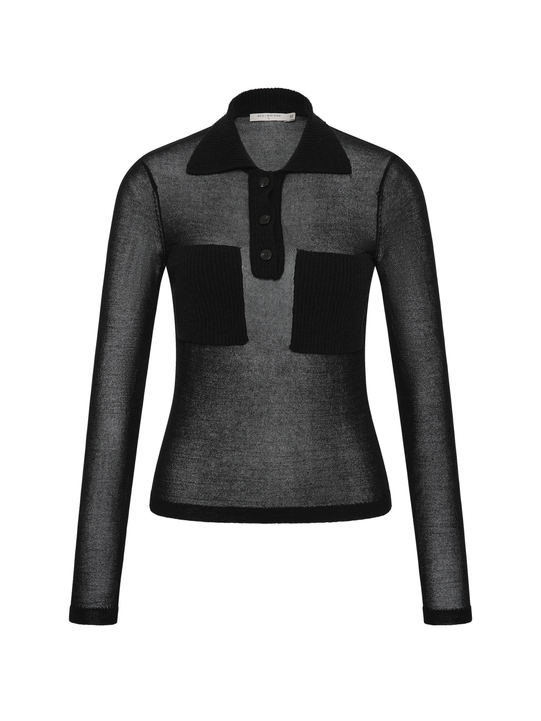 ELKE LONG SLEEVE TOP - BLACK