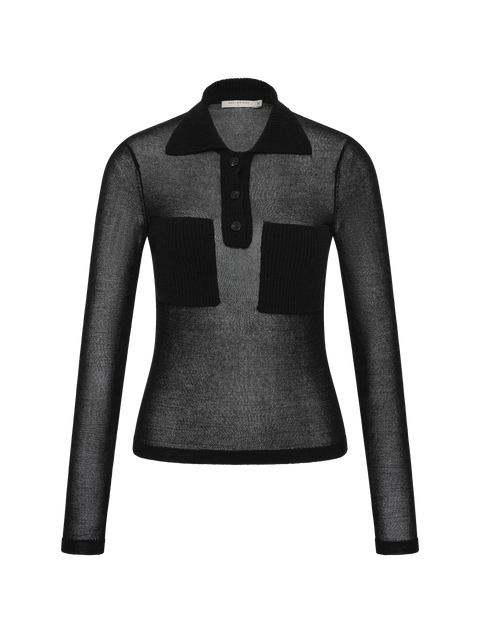ELKE LONG SLEEVE TOP - BLACK