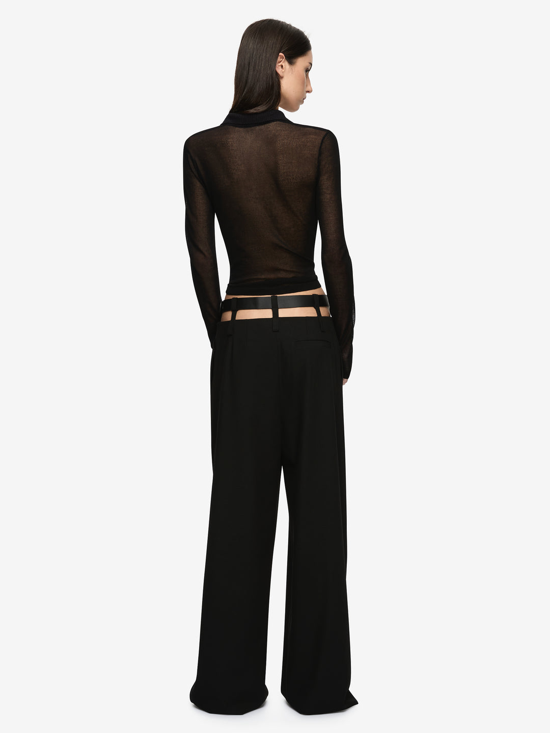 ELKE LONG SLEEVE TOP - BLACK