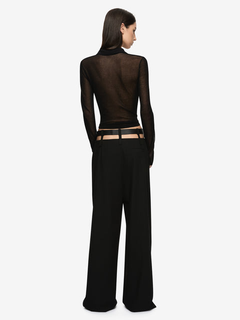 ELKE LONG SLEEVE TOP - BLACK