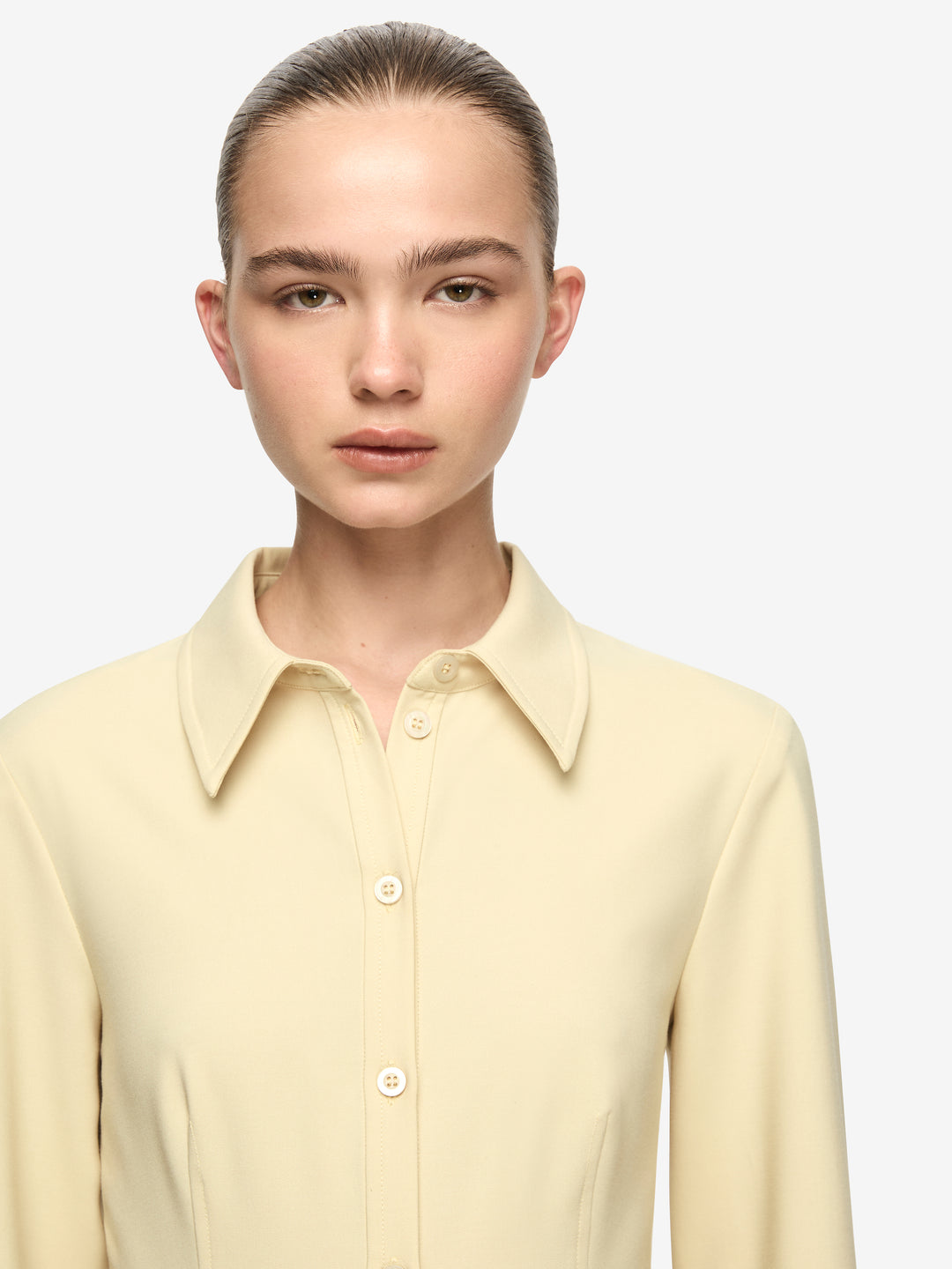 ELENORA LONG SLEEVE TOP - STRAW