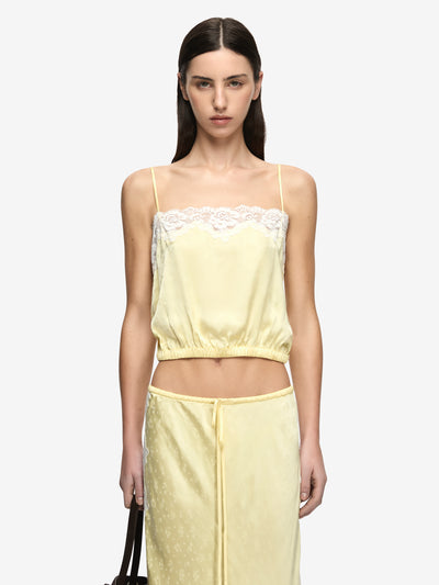 ZANA TOP - LEMON CREAM/IVORY